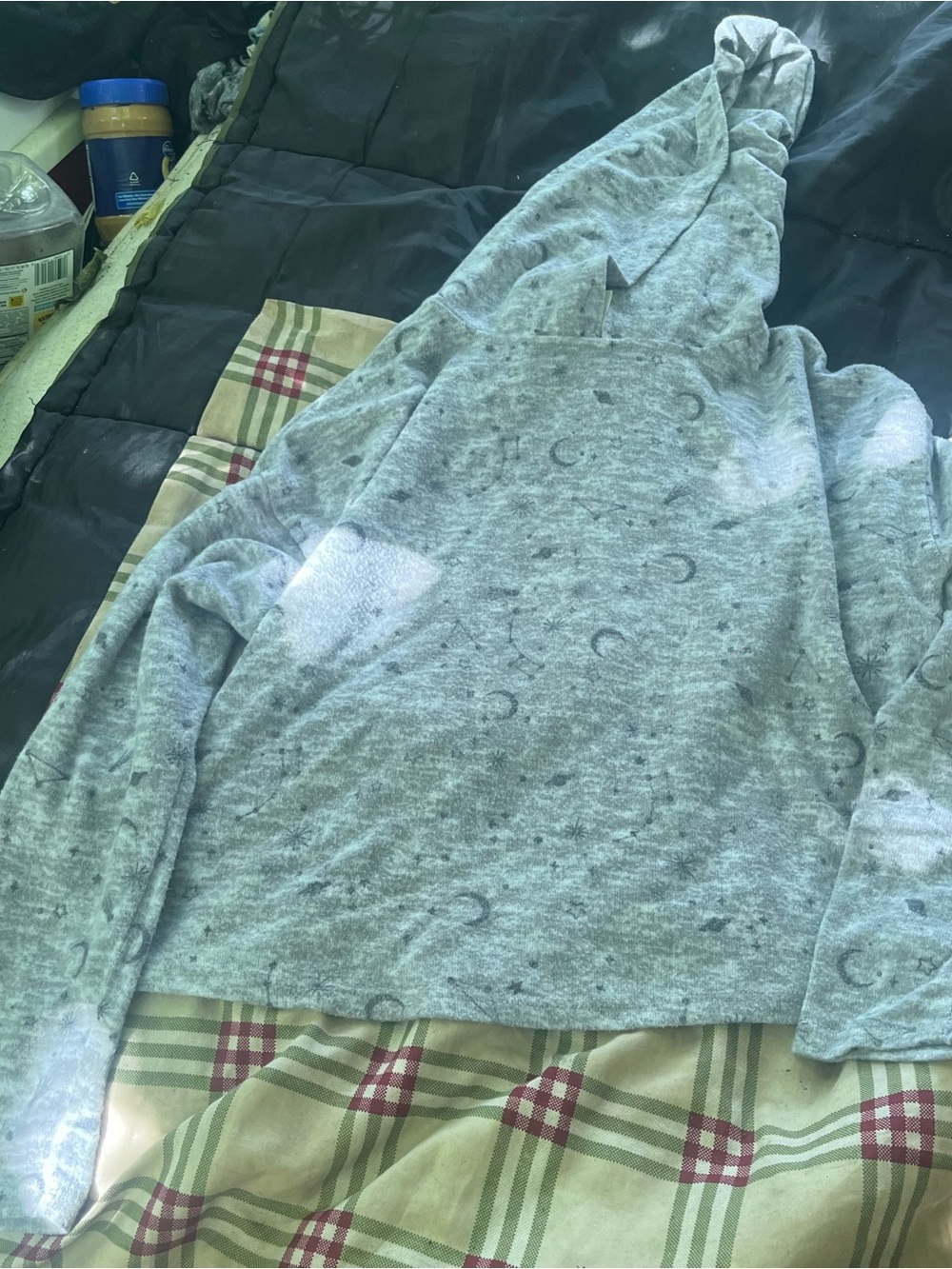 Girls Grey Hooded Pullover Sweater - Casual Cozy Fit